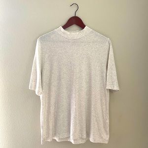 NWOT Banana Republic heather gray short sleeve mock neck tee